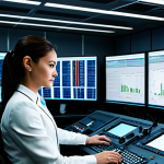 **

"A professional operations controller in a modern control room, fully clothed in appropriate business attire, working diligently at a console. Multiple screens display flight data. Safe for work. Perfect anatomy, correct proportions, natural pose, well-formed hands, proper finger count, natural body proportions, professional setting, modest attire."

**