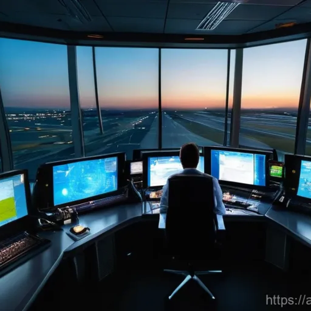 항공운항관리사와 타 직업 비교 - **Prompt 1: The Vigilant Guardians of the Skies**
"A vibrant, wide-angle shot of a busy modern a...