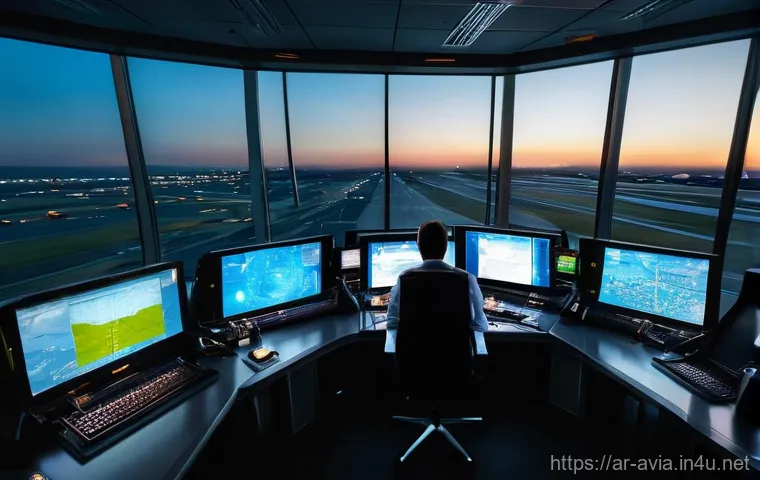 항공운항관리사와 타 직업 비교 - **Prompt 1: The Vigilant Guardians of the Skies**
"A vibrant, wide-angle shot of a busy modern a...