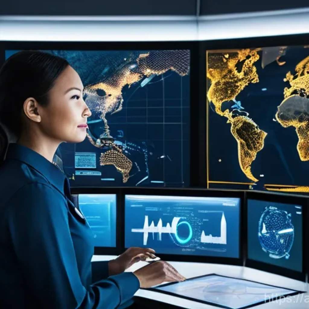 항공운항관리사 항공사례분석 - A diverse team of calm, professional flight dispatchers, including a male and female in their 40s, i...