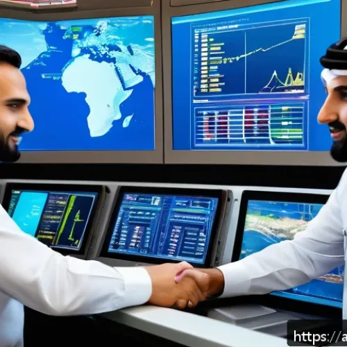 항공운항관리사 필수 소프트웨어 - A modern airline operations control room filled with diverse Arab professionals collaborating dynami...